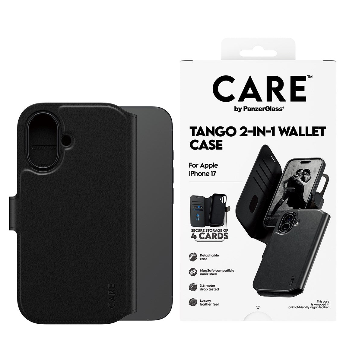 CARE™ by PanzerGlass® Tango 2-in-1 Wallet Case m. MagSafe iPhone 17